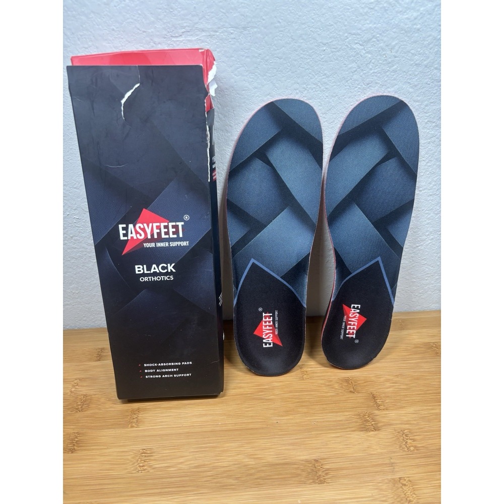 EASYFEET Arch Support Orthotic Shoe Insoles, Open Box, Size M
